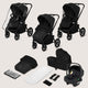 Carucior 3 in 1, Lionelo, Freya, Cu scoica ADAC, Landou si salteluta ventilate, Pliabil, Reglare spatar in 3 pozitii, Suport de picioare in 4 pozitii, Maner reglabil in 3 pozitii, Sustine 22 kg, Cu accesorii, 0 luni+, Negru