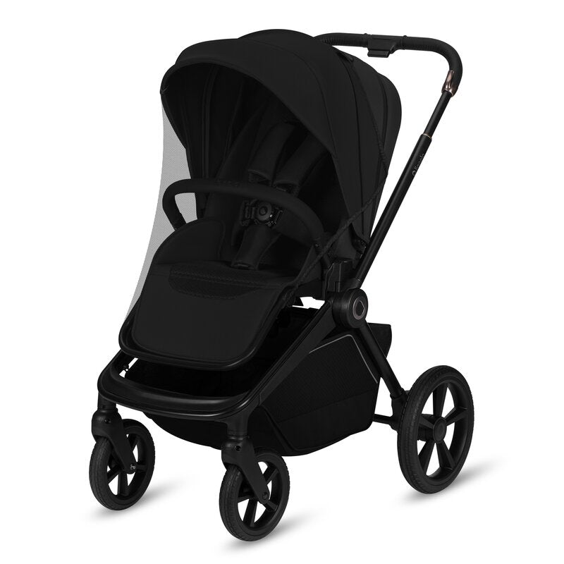 Carucior 3 in 1, Lionelo, Freya, Cu scoica ADAC, Landou si salteluta ventilate, Pliabil, Reglare spatar in 3 pozitii, Suport de picioare in 4 pozitii, Maner reglabil in 3 pozitii, Sustine 22 kg, Cu accesorii, 0 luni+, Negru