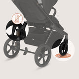Carucior 3 in 1, Lionelo, Freya, Cu scoica ADAC, Landou si salteluta ventilate, Pliabil, Reglare spatar in 3 pozitii, Suport de picioare in 4 pozitii, Maner reglabil in 3 pozitii, Sustine 22 kg, Cu accesorii, 0 luni+, Negru
