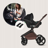Carucior 3 in 1, Lionelo, Freya, Cu scoica ADAC, Landou si salteluta ventilate, Pliabil, Reglare spatar in 3 pozitii, Suport de picioare in 4 pozitii, Maner reglabil in 3 pozitii, Sustine 22 kg, Cu accesorii, 0 luni+, Maro