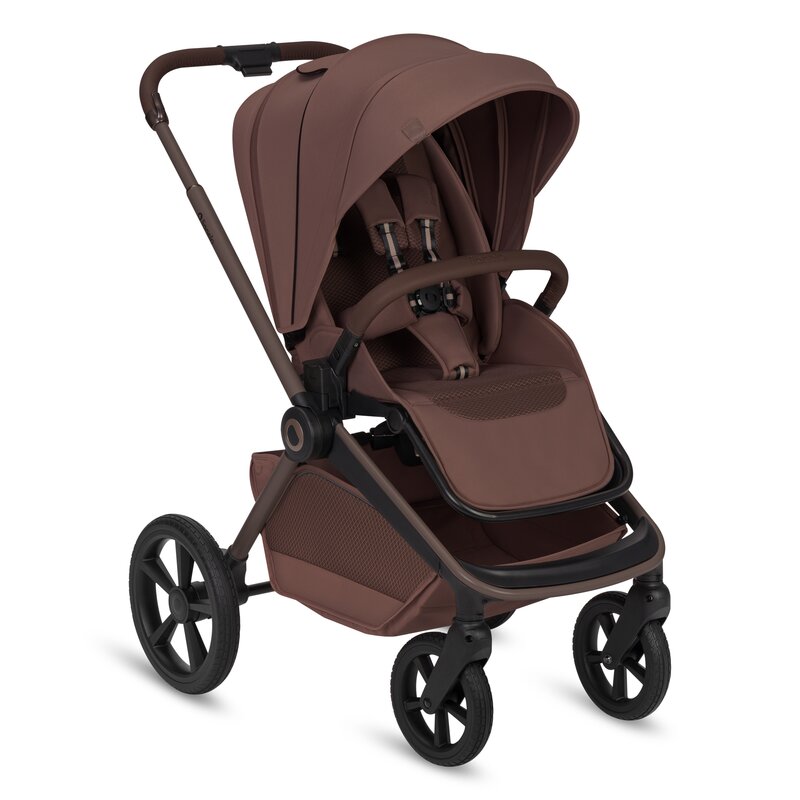 Carucior 3 in 1, Lionelo, Freya, Cu scoica ADAC, Landou si salteluta ventilate, Pliabil, Reglare spatar in 3 pozitii, Suport de picioare in 4 pozitii, Maner reglabil in 3 pozitii, Sustine 22 kg, Cu accesorii, 0 luni+, Maro