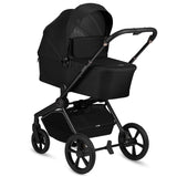 Carucior 3 in 1, Lionelo, Freya, Cu scoica ADAC, Landou si salteluta ventilate, Pliabil, Reglare spatar in 3 pozitii, Suport de picioare in 4 pozitii, Maner reglabil in 3 pozitii, Sustine 22 kg, Cu accesorii, 0 luni+, Negru