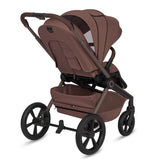 Carucior 3 in 1, Lionelo, Freya, Cu scoica ADAC, Landou si salteluta ventilate, Pliabil, Reglare spatar in 3 pozitii, Suport de picioare in 4 pozitii, Maner reglabil in 3 pozitii, Sustine 22 kg, Cu accesorii, 0 luni+, Maro
