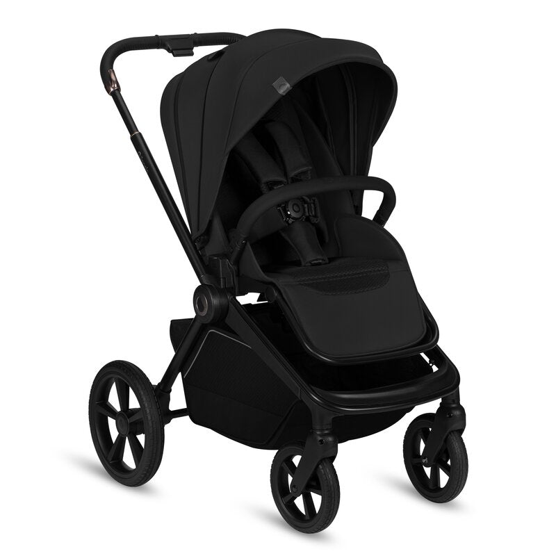 Carucior 3 in 1, Lionelo, Freya, Cu scoica ADAC, Landou si salteluta ventilate, Pliabil, Reglare spatar in 3 pozitii, Suport de picioare in 4 pozitii, Maner reglabil in 3 pozitii, Sustine 22 kg, Cu accesorii, 0 luni+, Negru