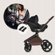 Carucior 3 in 1, Lionelo, Freya, Cu scoica ADAC, Landou si salteluta ventilate, Pliabil, Reglare spatar in 3 pozitii, Suport de picioare in 4 pozitii, Maner reglabil in 3 pozitii, Sustine 22 kg, Cu accesorii, 0 luni+, Maro