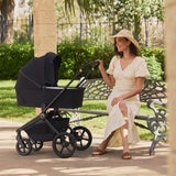 Carucior 3 in 1, Lionelo, Freya, Cu scoica ADAC, Landou si salteluta ventilate, Pliabil, Reglare spatar in 3 pozitii, Suport de picioare in 4 pozitii, Maner reglabil in 3 pozitii, Sustine 22 kg, Cu accesorii, 0 luni+, Maro