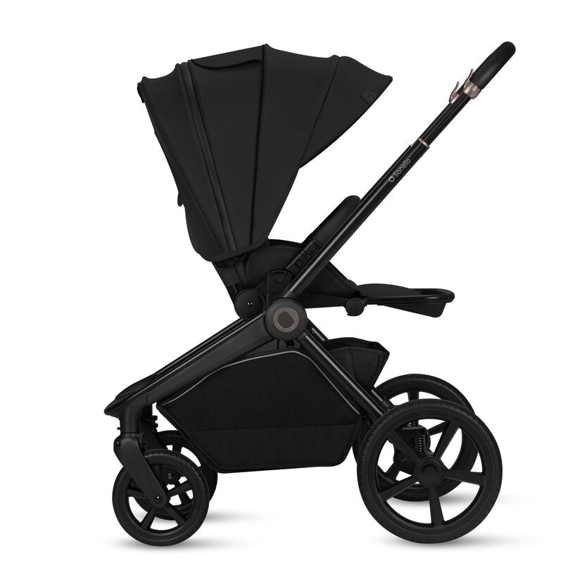 Carucior 3 in 1, Lionelo, Freya, Cu scoica ADAC, Landou si salteluta ventilate, Pliabil, Reglare spatar in 3 pozitii, Suport de picioare in 4 pozitii, Maner reglabil in 3 pozitii, Sustine 22 kg, Cu accesorii, 0 luni+, Negru