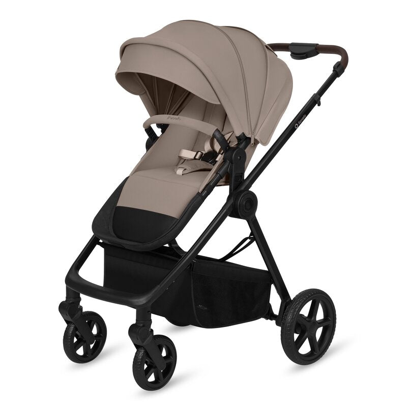 Carucior 3 in 1, Lionelo, Greet, Pana la 15 kg, Cadru aluminiu, Cu landou si salteluta moale, Cu scoica auto, Reversibil, Cu accesorii, Maner, suport pentru picioare, spatar reglabile, Bej