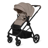 Carucior 3 in 1, Lionelo, Greet, Pana la 15 kg, Cadru aluminiu, Cu landou si salteluta moale, Cu scoica auto, Reversibil, Cu accesorii, Maner, suport pentru picioare, spatar reglabile, Bej