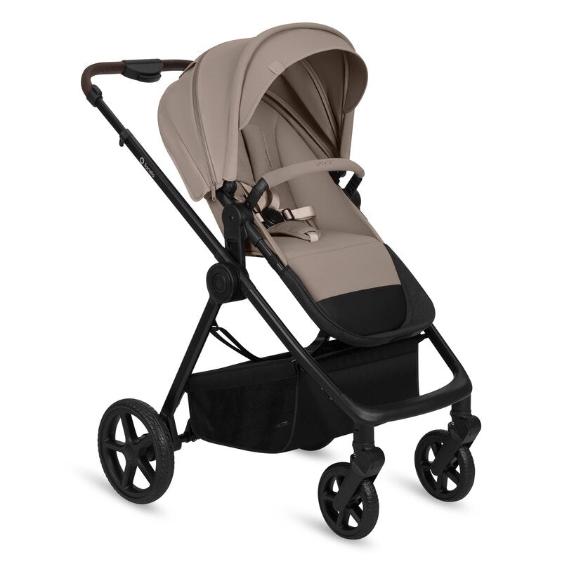 Carucior 3 in 1, Lionelo, Greet, Pana la 15 kg, Cadru aluminiu, Cu landou si salteluta moale, Cu scoica auto, Reversibil, Cu accesorii, Maner, suport pentru picioare, spatar reglabile, Bej