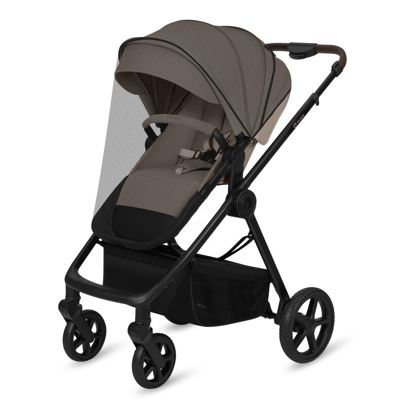 Carucior 3 in 1, Lionelo, Greet, Pana la 15 kg, Cadru aluminiu, Cu landou si salteluta moale, Cu scoica auto, Reversibil, Cu accesorii, Maner, suport pentru picioare, spatar reglabile, Bej