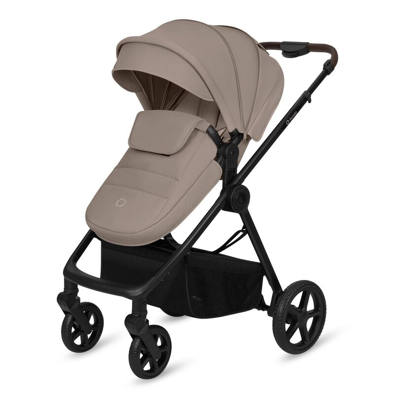 Carucior 3 in 1, Lionelo, Greet, Pana la 15 kg, Cadru aluminiu, Cu landou si salteluta moale, Cu scoica auto, Reversibil, Cu accesorii, Maner, suport pentru picioare, spatar reglabile, Bej