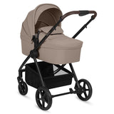 Carucior 3 in 1, Lionelo, Greet, Pana la 15 kg, Cadru aluminiu, Cu landou si salteluta moale, Cu scoica auto, Reversibil, Cu accesorii, Maner, suport pentru picioare, spatar reglabile, Bej