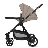 Carucior 3 in 1, Lionelo, Greet, Pana la 15 kg, Cadru aluminiu, Cu landou si salteluta moale, Cu scoica auto, Reversibil, Cu accesorii, Maner, suport pentru picioare, spatar reglabile, Bej
