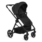 Carucior 3 in 1, Lionelo, Greet, Pana la 15 kg, Cadru aluminiu, Cu landou si salteluta moale, Cu scoica auto, Reversibil, Cu accesorii, Maner, suport pentru picioare, spatar reglabile, Negru