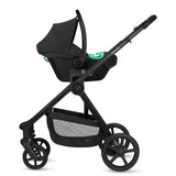 Carucior 3 in 1, Lionelo, Greet, Pana la 15 kg, Cadru aluminiu, Cu landou si salteluta moale, Cu scoica auto, Reversibil, Cu accesorii, Maner, suport pentru picioare, spatar reglabile, Negru