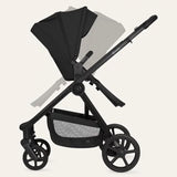 Carucior 3 in 1, Lionelo, Greet, Pana la 15 kg, Cadru aluminiu, Cu landou si salteluta moale, Cu scoica auto, Reversibil, Cu accesorii, Maner, suport pentru picioare, spatar reglabile, Negru
