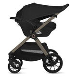 Carucior 3 in 1, Lionelo, Layla, Pana la 22 kg, Cadru aluminiu, Cu landou intarit si salteluta din spuma AirDots, Cu scoica auto testata ADAC, Reversibil, Cu ventilatie 3D, Cu accesorii, EN1888-1, EN1888-2, EN1466, Bej Taupe