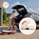 Carucior 3 in 1, Lionelo, Layla, Pana la 22 kg, Cadru aluminiu, Cu landou intarit si salteluta din spuma AirDots, Cu scoica auto testata ADAC, Reversibil, Cu ventilatie 3D, Cu accesorii, EN1888-1, EN1888-2, EN1466, Bej