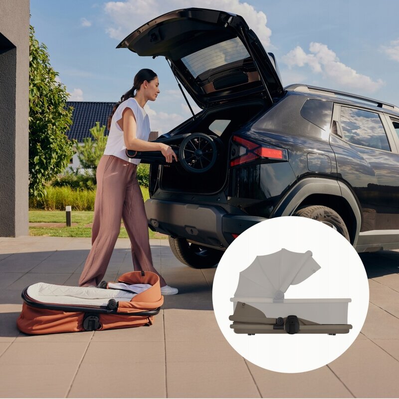Carucior 3 in 1, Lionelo, Layla, Pana la 22 kg, Cadru aluminiu, Cu landou intarit si salteluta din spuma AirDots, Cu scoica auto testata ADAC, Reversibil, Cu ventilatie 3D, Cu accesorii, EN1888-1, EN1888-2, EN1466, Bej Taupe
