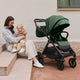 Carucior 3 in 1, Lionelo, Layla, Pana la 22 kg, Cadru aluminiu, Cu landou intarit si salteluta din spuma AirDots, Cu scoica auto testata ADAC, Reversibil, Cu ventilatie 3D, Cu accesorii, EN1888-1, EN1888-2, EN1466, Bej