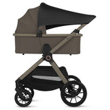 Carucior 3 in 1, Lionelo, Layla, Pana la 22 kg, Cadru aluminiu, Cu landou intarit si salteluta din spuma AirDots, Cu scoica auto testata ADAC, Reversibil, Cu ventilatie 3D, Cu accesorii, EN1888-1, EN1888-2, EN1466, Bej Taupe