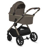 Carucior 3 in 1, Lionelo, Layla, Pana la 22 kg, Cadru aluminiu, Cu landou intarit si salteluta din spuma AirDots, Cu scoica auto testata ADAC, Reversibil, Cu ventilatie 3D, Cu accesorii, EN1888-1, EN1888-2, EN1466, Bej Taupe