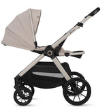 Carucior 3 in 1, Lionelo, Layla, Pana la 22 kg, Cadru aluminiu, Cu landou intarit si salteluta din spuma AirDots, Cu scoica auto testata ADAC, Reversibil, Cu ventilatie 3D, Cu accesorii, EN1888-1, EN1888-2, EN1466, Bej