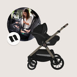 Carucior 3 in 1, Lionelo, Layla, Pana la 22 kg, Cadru aluminiu, Cu landou intarit si salteluta din spuma AirDots, Cu scoica auto testata ADAC, Reversibil, Cu ventilatie 3D, Cu accesorii, EN1888-1, EN1888-2, EN1466, Bej Taupe