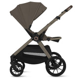 Carucior 3 in 1, Lionelo, Layla, Pana la 22 kg, Cadru aluminiu, Cu landou intarit si salteluta din spuma AirDots, Cu scoica auto testata ADAC, Reversibil, Cu ventilatie 3D, Cu accesorii, EN1888-1, EN1888-2, EN1466, Bej Taupe