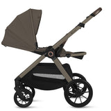 Carucior 3 in 1, Lionelo, Layla, Pana la 22 kg, Cadru aluminiu, Cu landou intarit si salteluta din spuma AirDots, Cu scoica auto testata ADAC, Reversibil, Cu ventilatie 3D, Cu accesorii, EN1888-1, EN1888-2, EN1466, Bej Taupe