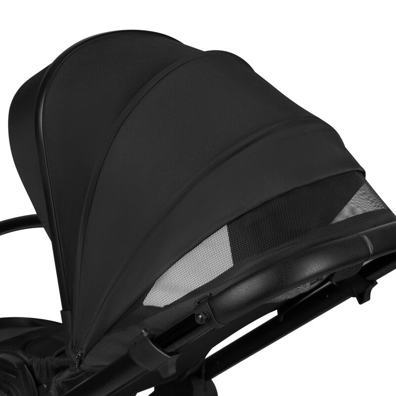 Carucior 3 in 1, Lionelo, Layla, Pana la 22 kg, Cadru aluminiu, Cu landou intarit si salteluta din spuma AirDots, Cu scoica auto testata ADAC, Reversibil, Cu ventilatie 3D, Cu accesorii, EN1888-1, EN1888-2, EN1466, Negru