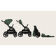 Carucior 3 in 1, Lionelo, Layla, Pana la 22 kg, Cadru aluminiu, Cu landou intarit si salteluta din spuma AirDots, Cu scoica auto testata ADAC, Reversibil, Cu ventilatie 3D, Cu accesorii, EN1888-1, EN1888-2, EN1466, Verde