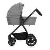 Carucior 3 in 1, Lionelo, Meril, Cu landou de dimensiune XL, Reversibil, Cu scoica auto testata ADAC, Cu accesorii, Pana la 22 kg, Conform cu EN1888-1 EN1888-2, EN1466, Gri