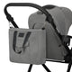Carucior 3 in 1, Lionelo, Meril, Cu landou de dimensiune XL, Reversibil, Cu scoica auto testata ADAC, Cu accesorii, Pana la 22 kg, Conform cu EN1888-1 EN1888-2, EN1466, Gri