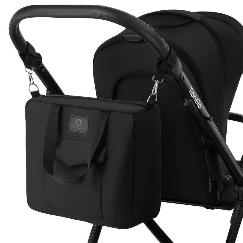 Carucior 3 in 1, Lionelo, Meril, Cu landou de dimensiune XL, Reversibil, Cu scoica auto testata ADAC, Cu accesorii, Pana la 22 kg, Conform cu EN1888-1 EN1888-2, EN1466, Negru - gogobaby.ro