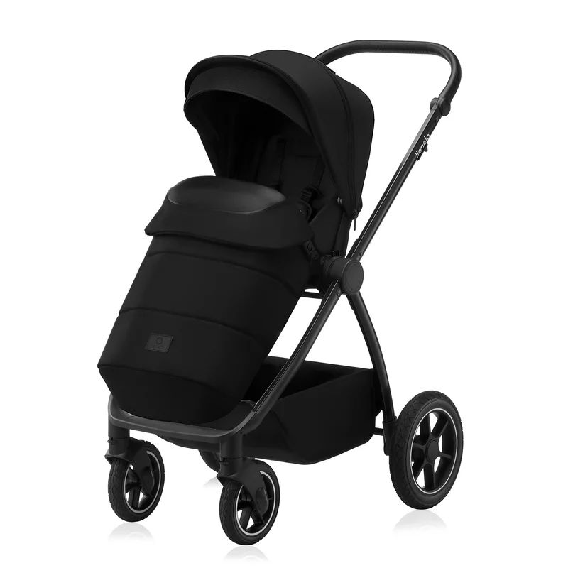 Carucior 3 in 1, Lionelo, Meril, Cu landou de dimensiune XL, Reversibil, Cu scoica auto testata ADAC, Cu accesorii, Pana la 22 kg, Conform cu EN1888-1 EN1888-2, EN1466, Negru - gogobaby.ro