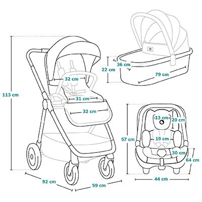 Carucior 3 in 1, Lionelo, Meril, Cu landou de dimensiune XL, Reversibil, Cu scoica auto testata ADAC, Cu accesorii, Pana la 22 kg, Conform cu EN1888-1 EN1888-2, EN1466, Negru - gogobaby.ro