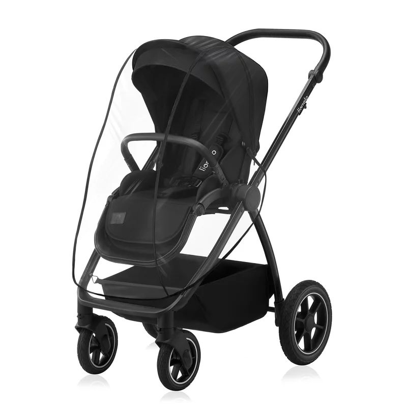 Carucior 3 in 1, Lionelo, Meril, Cu landou de dimensiune XL, Reversibil, Cu scoica auto testata ADAC, Cu accesorii, Pana la 22 kg, Conform cu EN1888-1 EN1888-2, EN1466, Negru - gogobaby.ro