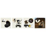 Carucior 3 in 1, Lionelo, Meril, Cu landou de dimensiune XL, Reversibil, Cu scoica auto testata ADAC, Cu accesorii, Pana la 22 kg, Conform cu EN1888-1 EN1888-2, EN1466, Negru
