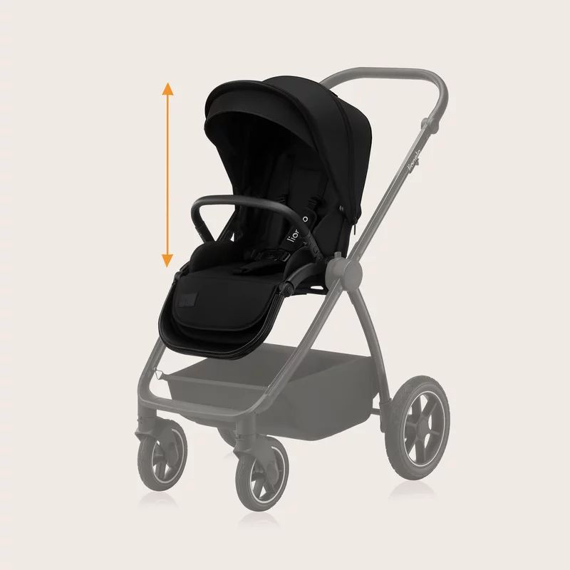 Carucior 3 in 1, Lionelo, Meril, Cu landou de dimensiune XL, Reversibil, Cu scoica auto testata ADAC, Cu accesorii, Pana la 22 kg, Conform cu EN1888-1 EN1888-2, EN1466, Negru - gogobaby.ro