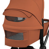 Carucior 3 in 1, Lionelo, Mika Plus, Cadru din aluminiu, Cu landou intarit si salteluta moale, Cu scoica auto testata ADAC, Reversibil, Cu sistem de ventilatie 3D, Cu accesorii, Pana la 22 kg, EN1888-1 EN1888-2 EN1466 ECE R129, Maro