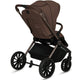 Carucior 3 in 1, Lionelo, Mika Plus, Cadru din aluminiu, Cu landou intarit si salteluta moale, Cu scoica auto testata ADAC, Reversibil, Cu sistem de ventilatie 3D, Cu accesorii, Pana la 22 kg, EN1888-1 EN1888-2 EN1466 ECE R129, Mocha Mousse