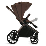 Carucior 3 in 1, Lionelo, Mika Plus, Cadru din aluminiu, Cu landou intarit si salteluta moale, Cu scoica auto testata ADAC, Reversibil, Cu sistem de ventilatie 3D, Cu accesorii, Pana la 22 kg, EN1888-1 EN1888-2 EN1466 ECE R129, Mocha Mousse