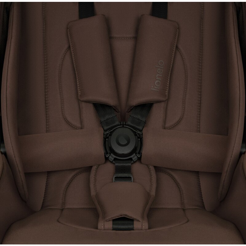 Carucior 3 in 1, Lionelo, Mika Plus, Cadru din aluminiu, Cu landou intarit si salteluta moale, Cu scoica auto testata ADAC, Reversibil, Cu sistem de ventilatie 3D, Cu accesorii, Pana la 22 kg, EN1888-1 EN1888-2 EN1466 ECE R129, Mocha Mousse