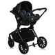 Carucior 3 in 1, Lionelo, Mika Plus, Cadru din aluminiu, Cu landou intarit si salteluta moale, Cu scoica auto testata ADAC, Reversibil, Cu sistem de ventilatie 3D, Cu accesorii, Pana la 22 kg, EN1888-1 EN1888-2 EN1466 ECE R129, Maro