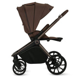 Carucior 3 in 1, Lionelo, Mika Plus, Cadru din aluminiu, Cu landou intarit si salteluta moale, Cu scoica auto testata ADAC, Reversibil, Cu sistem de ventilatie 3D, Cu accesorii, Pana la 22 kg, EN1888-1 EN1888-2 EN1466 ECE R129, Mocha Mousse