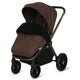 Carucior 3 in 1, Lionelo, Mika Plus, Cadru din aluminiu, Cu landou intarit si salteluta moale, Cu scoica auto testata ADAC, Reversibil, Cu sistem de ventilatie 3D, Cu accesorii, Pana la 22 kg, EN1888-1 EN1888-2 EN1466 ECE R129, Mocha Mousse