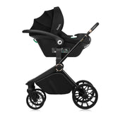 Carucior 3 in 1, Lionelo, Mika Plus, Cadru din aluminiu, Cu landou intarit si salteluta moale, Cu scoica auto testata ADAC, Reversibil, Cu sistem de ventilatie 3D, Cu accesorii, Pana la 22 kg, EN1888-1 EN1888-2 EN1466 ECE R129, Bej