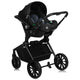 Carucior 3 in 1, Lionelo, Mika Plus, Cadru din aluminiu, Cu landou intarit si salteluta moale, Cu scoica auto testata ADAC, Reversibil, Cu sistem de ventilatie 3D, Cu accesorii, Pana la 22 kg, EN1888-1 EN1888-2 EN1466 ECE R129, Gri